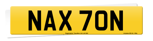 Registration number NAX 70N